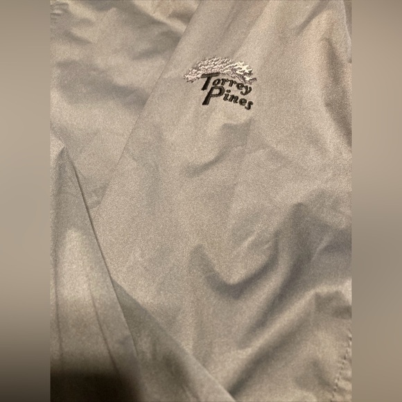 Polo Golf Ralph Lauren Size L Gray 3/4 Zip Long Sleeve Windbreaker Torrey Pines - Picture 4 of 12